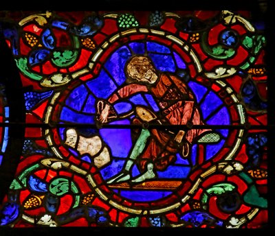Szene aus dem Leben des heiligen Martin, Kathedrale von Chartres von French School